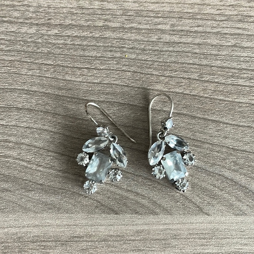 Hook earrings silver tone
